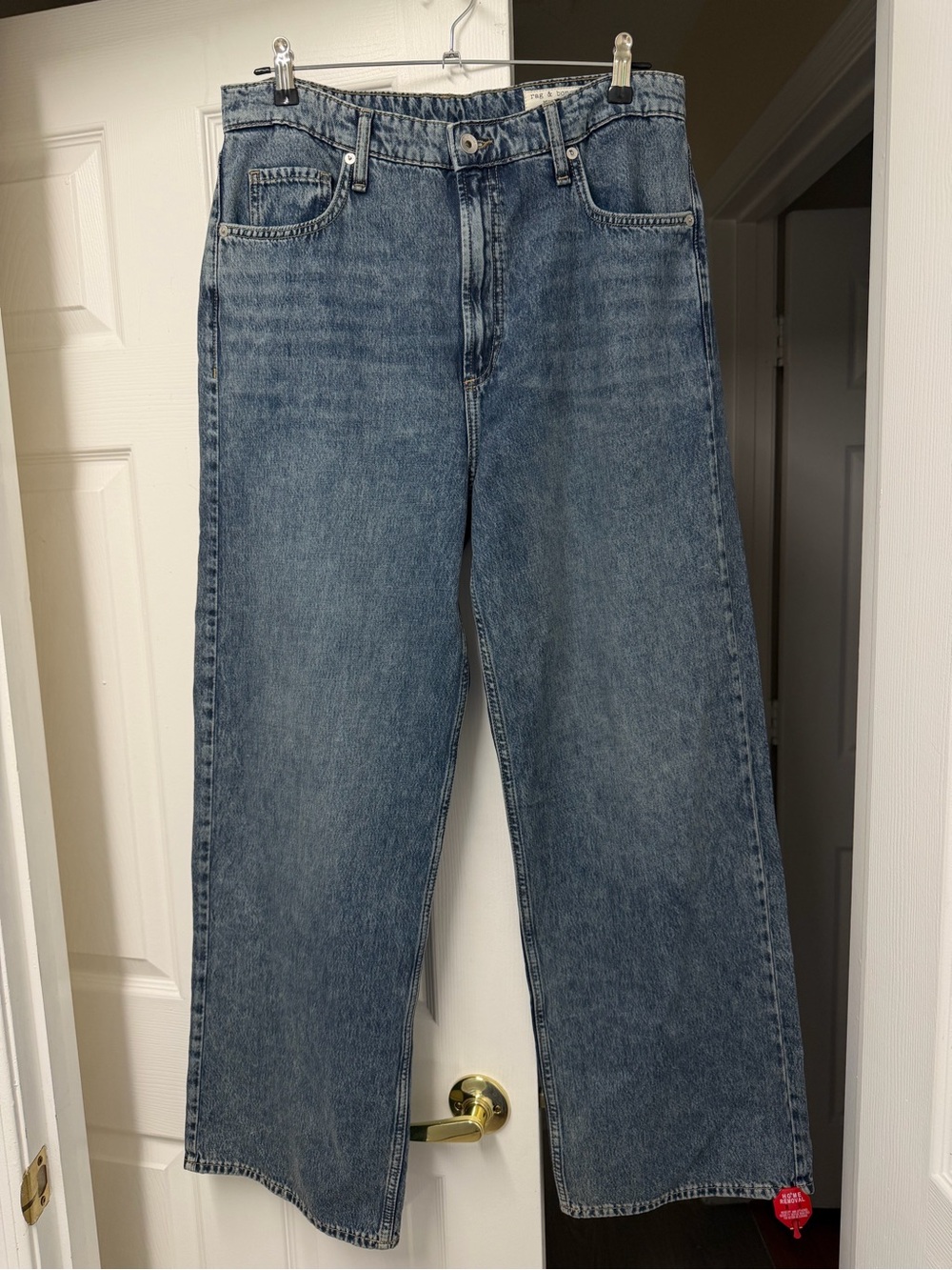 NWT Rag & Bone Lori Wide Leg Jeans Easton 100% Cotton Size 30 - Picture 3 of 15